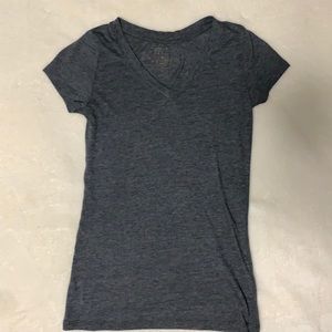 Gray V-neck Tee